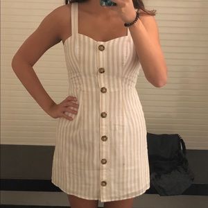Abercrombie & Fitch Striped Button Front Dress